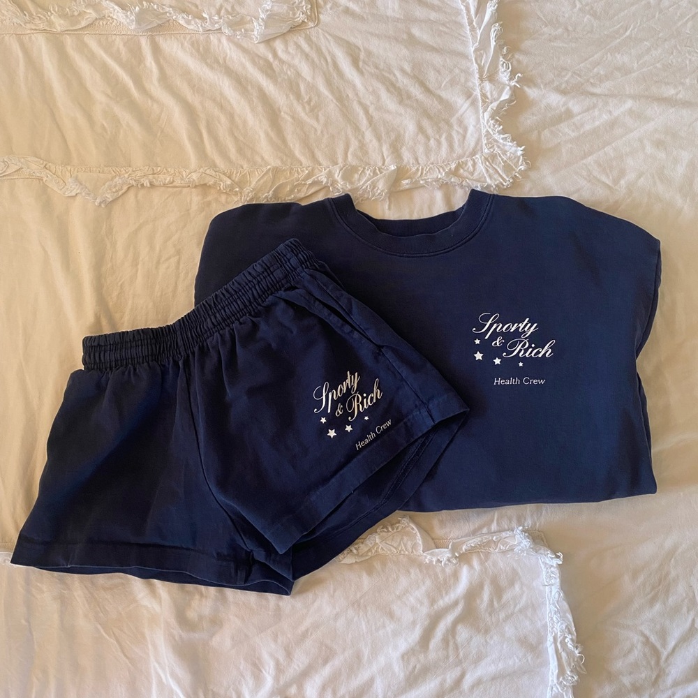 🦋Sporty & Rich Navy Blue Sweatset🦋